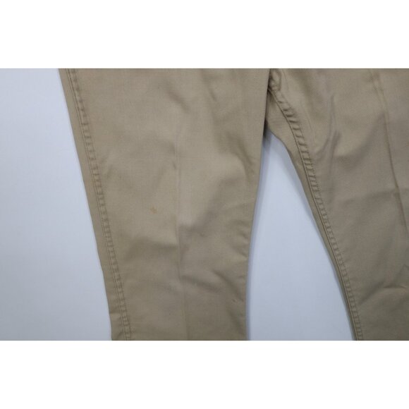 Vtg 70s Streetwear Mens 38x29 Distressed Wide Leg Bell Bottoms Twill Jeans USA - Picture 7 of 14